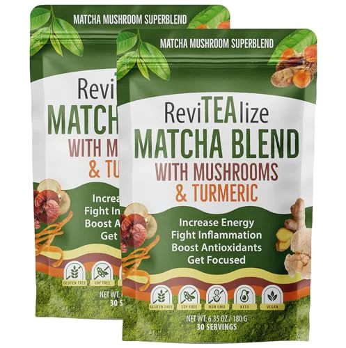 Luxury Mushroom Matcha Powder 6.35 Ounce User-Friendly