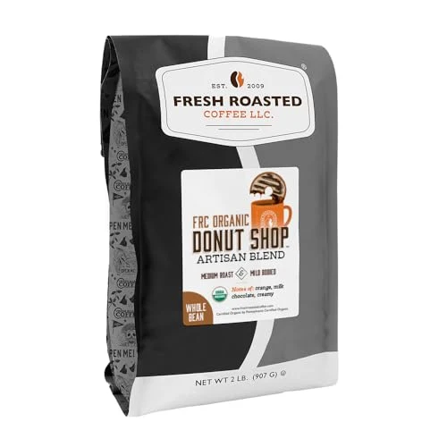 Original Organic Donut Shop Whole Bean Coffee 32 Ounce Easy-to-Use