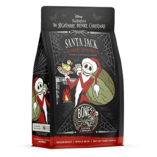 Responsible The Nightmare Before Christmas Santa Jack Flavored Coffee Beans 12 Ounce Green