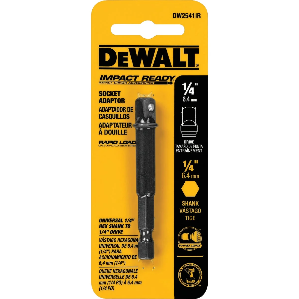 Original Design DeWalt 1 4 In. x 2 In. L. Socket Adapter World-Class