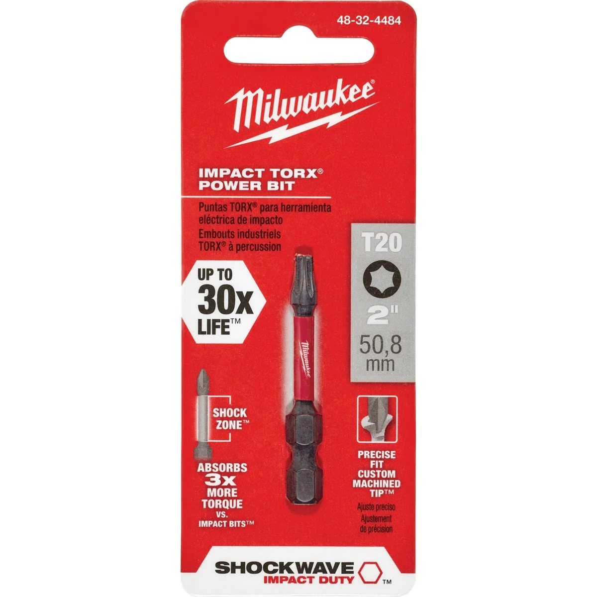 High-Grade Milwaukee Shockwave T20 TORX 2 In. Power Impact Screwdriver Bit Luxury