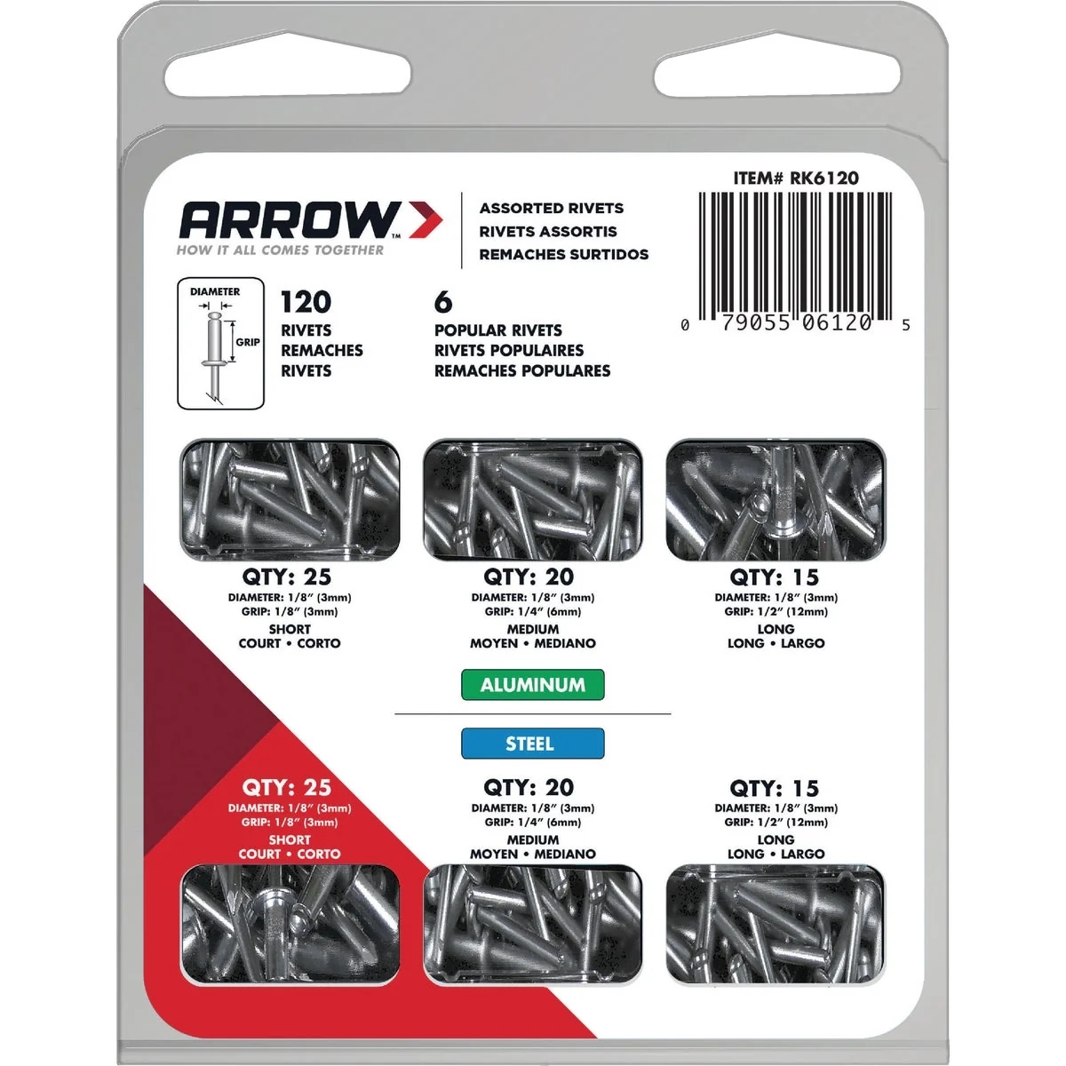 Refined Rivet Pack Assortment Easy-to-Use