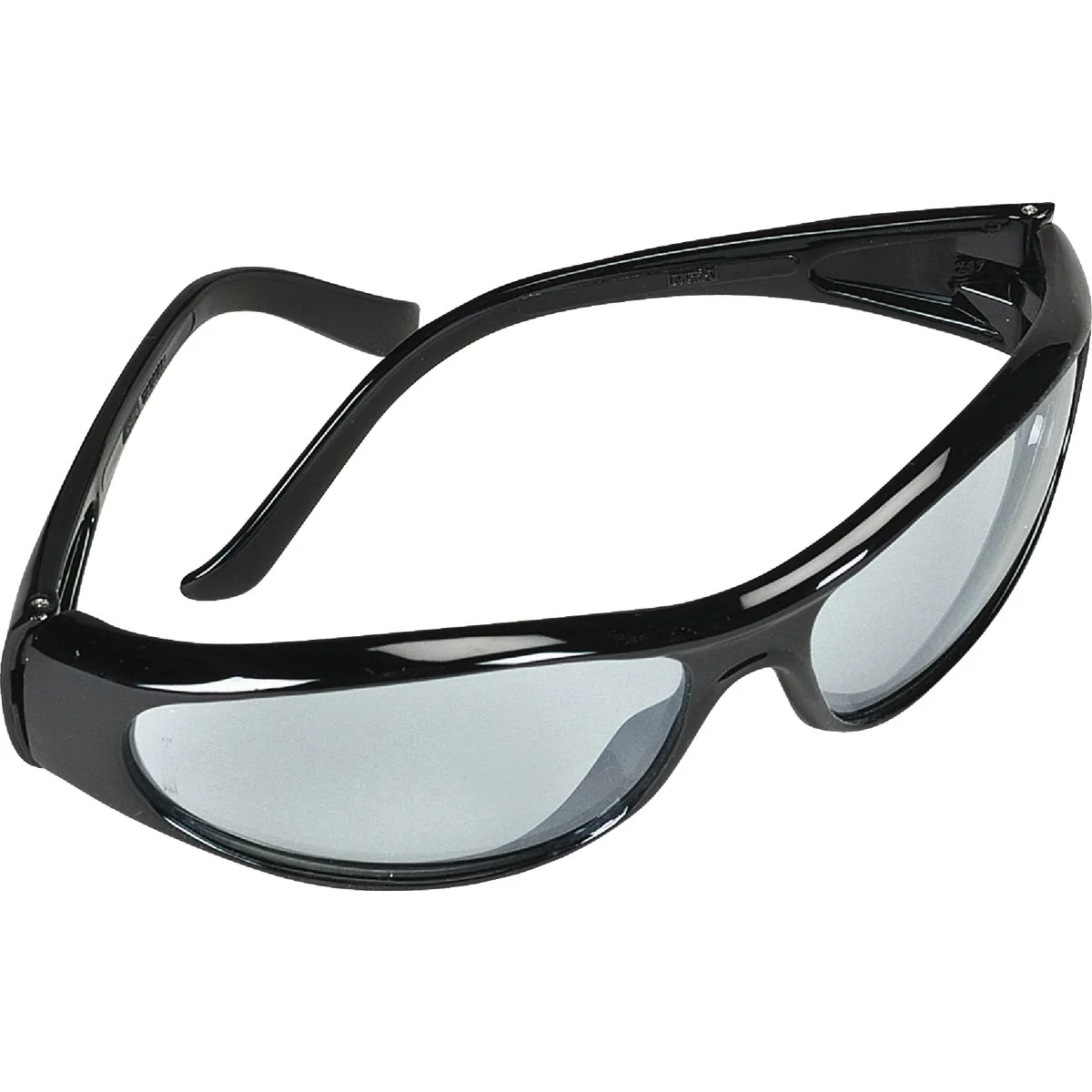 Organic Safety Works Blue Essential Style Black Frame Safety Glasses with Anti-Fog Light Blue Mirrored Lenses High-End