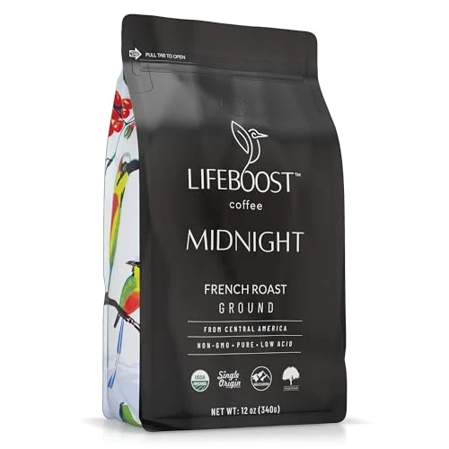Long-Lasting Midnight French Roast Coffee Ground 12 Ounce Easy-to-Use