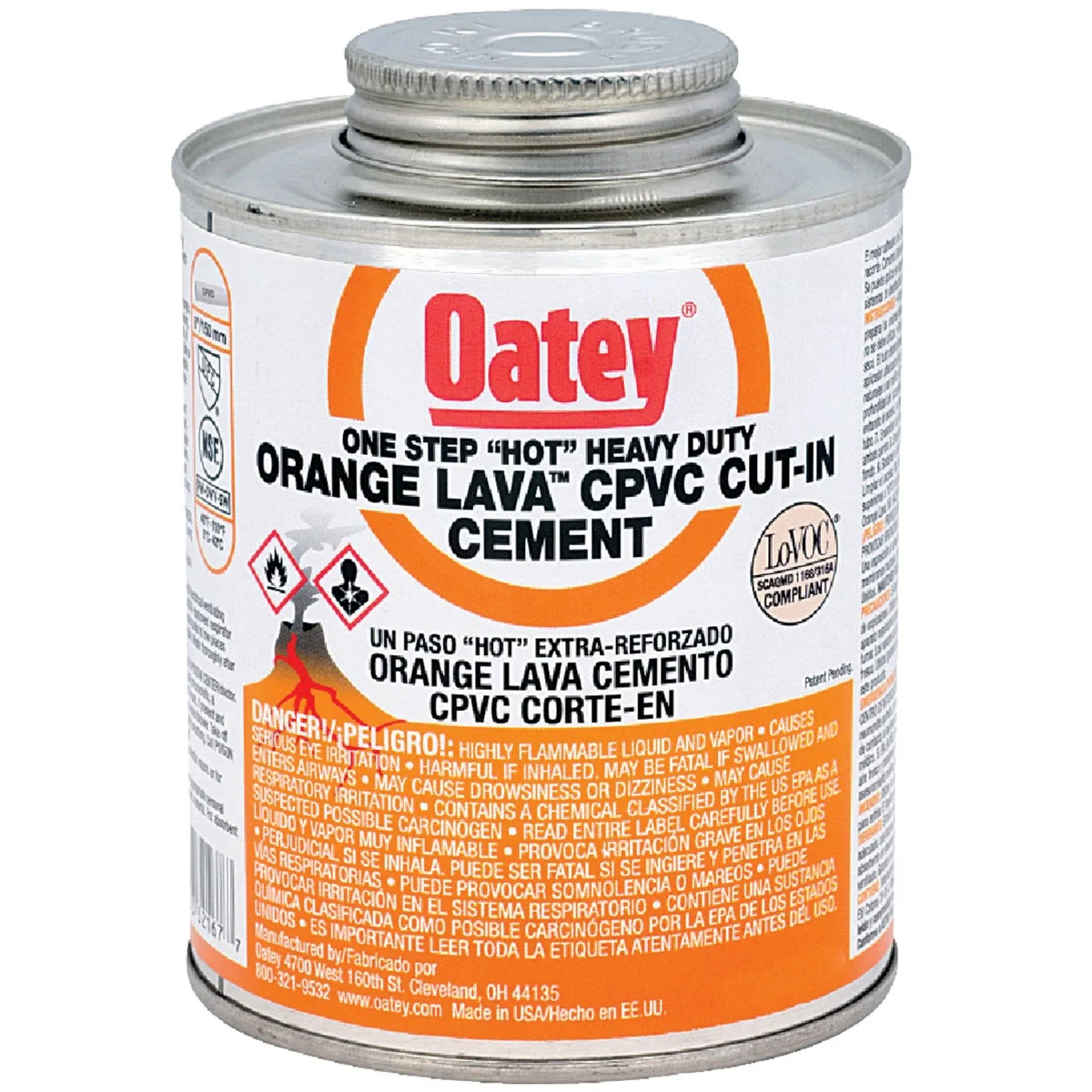 Next-Generation Oatey 16 Oz. Orange Lava One-Stop Hot Heavy-Duty CPVC Cement Outstanding