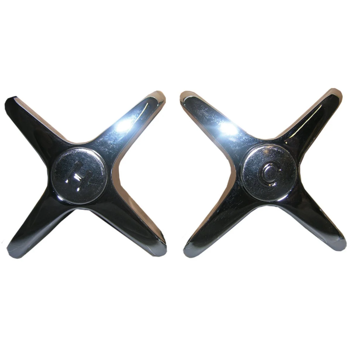 Elite Lasco Price Pfister Hot Cold Chrome Tub Shower Handle Kit 2-Pack Professional
