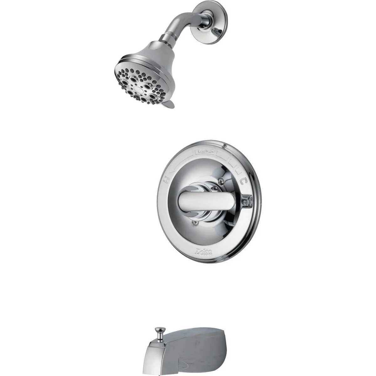 Luxury Delta Classic Chrome Single-Handle Tub and Shower Faucet Sustainable