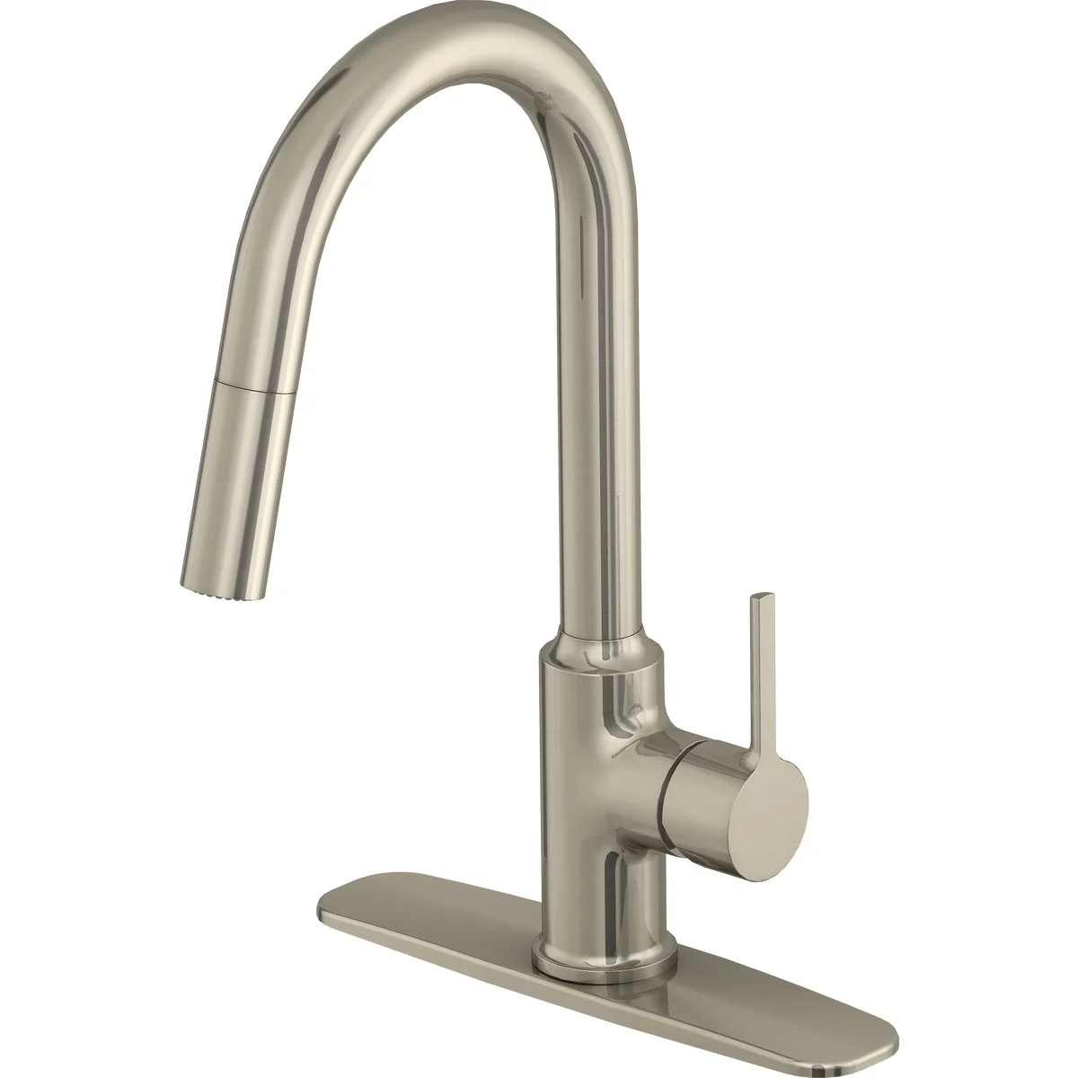 Convenient Home Impressions Contemporary Builder Single Handle Lever Pull-Down Kitchen Faucet Brushed Nickel Official