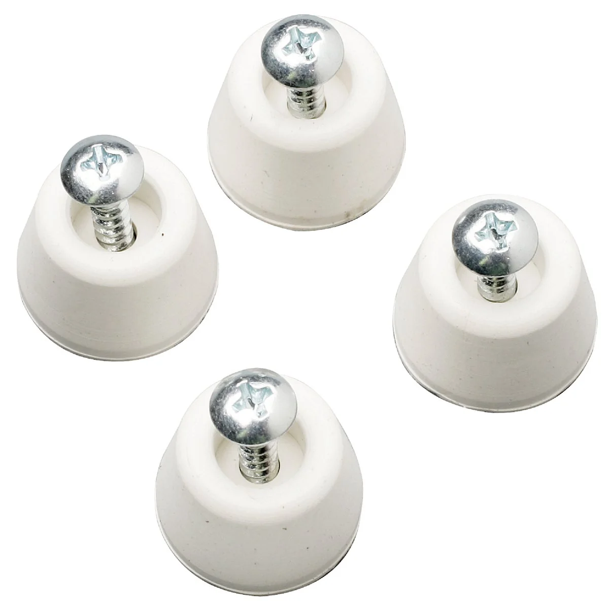 Responsible Do it 3 4 White Vinyl Toilet Seat Screw Bumper Set High-Grade