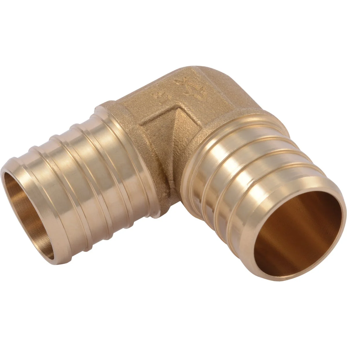 Casual SharkBite 1 In. x 1 In. Barb 90 Deg. Brass PEX Elbow 1 4 Bend Premium