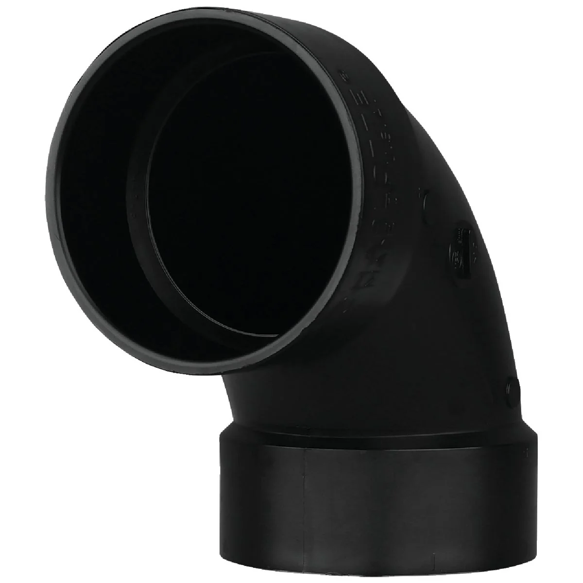Easy-to-Use Charlotte Pipe 3 In. Hub x Hub 90 Deg. Sanitary ABS Elbow 1 4 Bend Long-Lasting