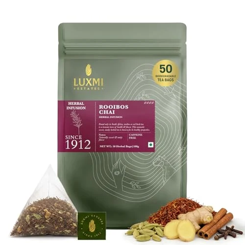 Exclusive Estates Rooibos Chai Herbal Tea 50 Count Smooth