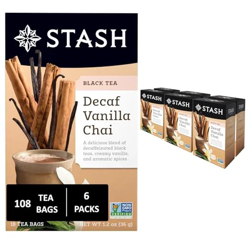 Traditional Tea Decaf Vanilla Chai Tea 108 Count Prestigious