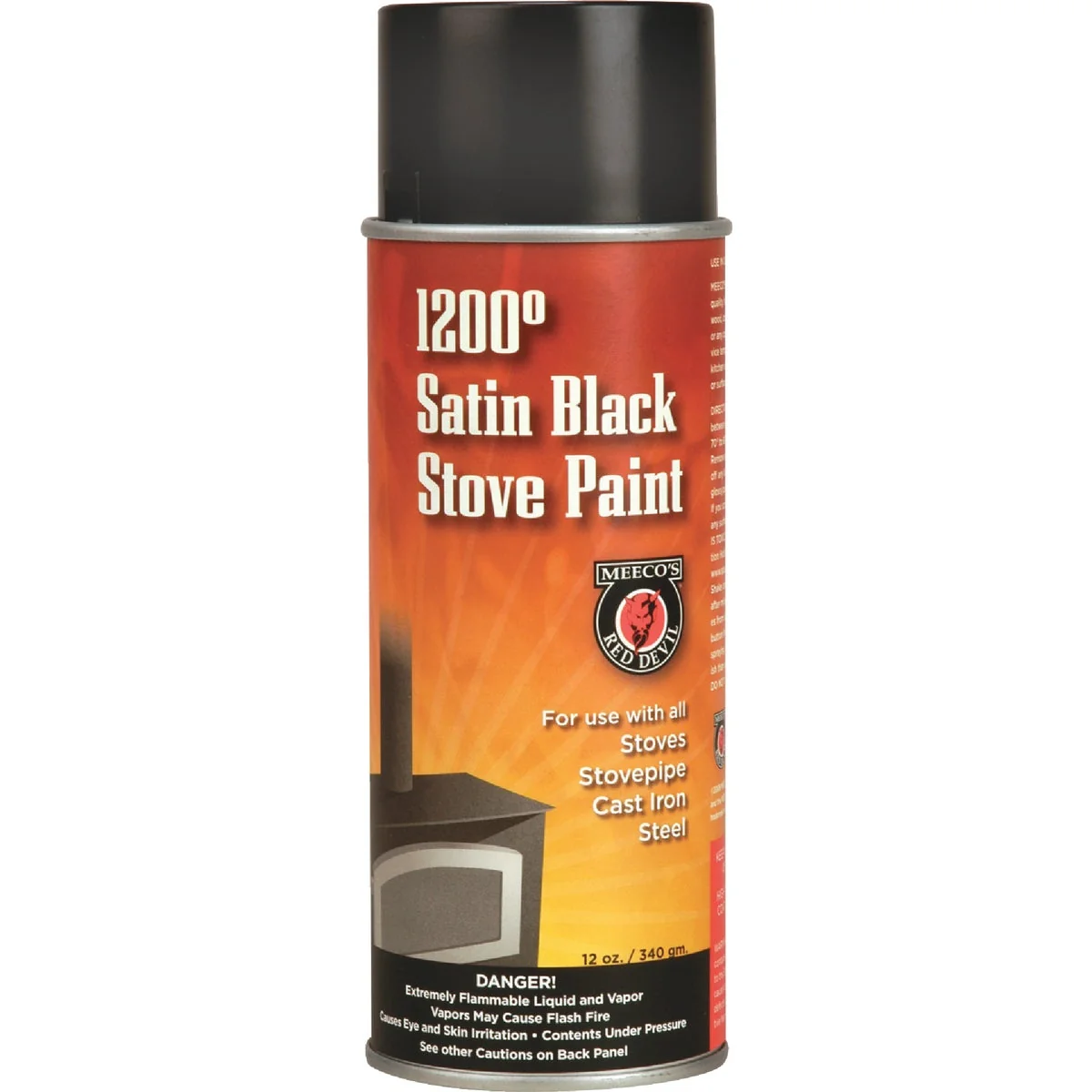 Official Meeco’s Red Devil Black Satin 12 Oz. High Heat Spray Paint Refined