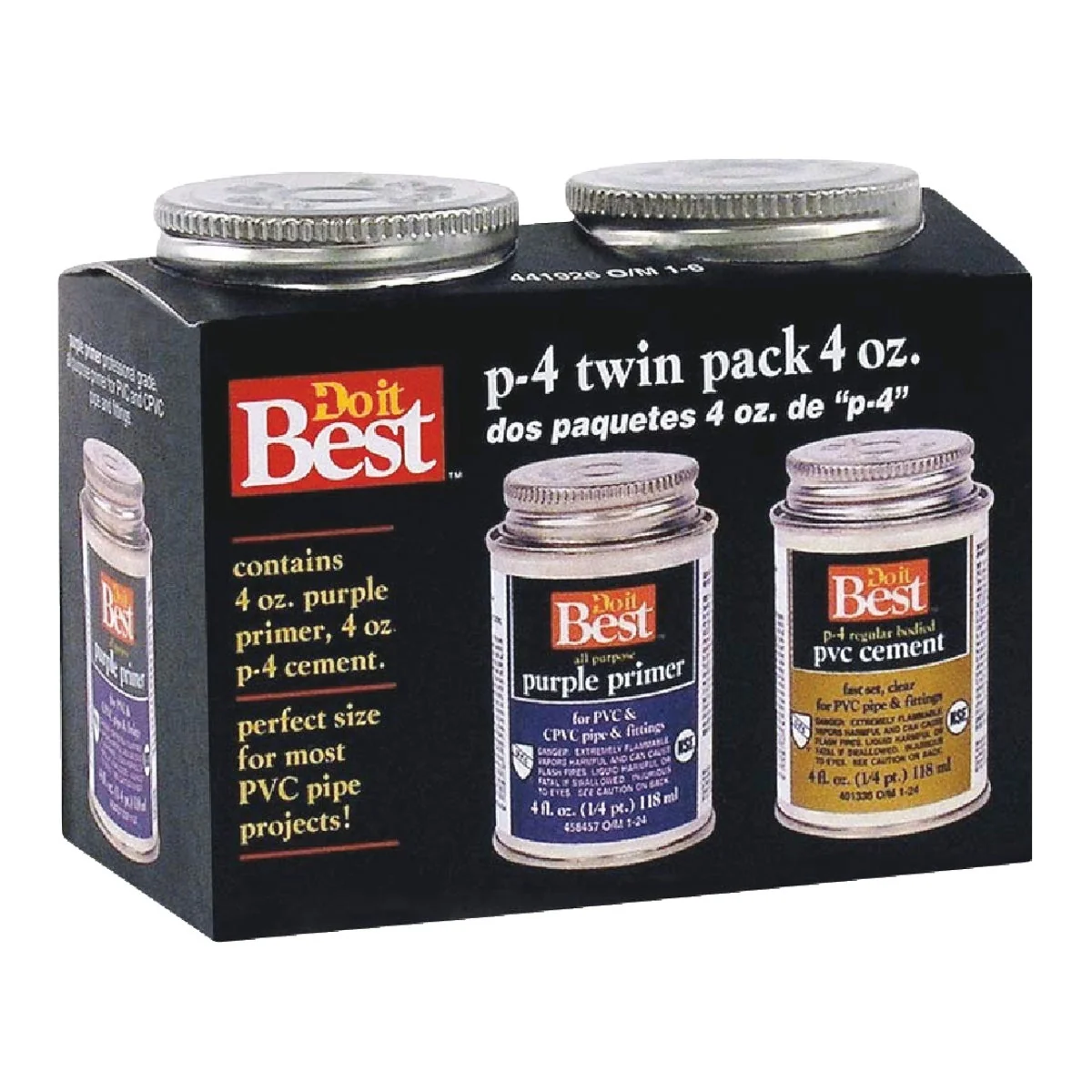 Crafted Do it 4 Oz. Regular Bodied Purple PVC Cement Fast