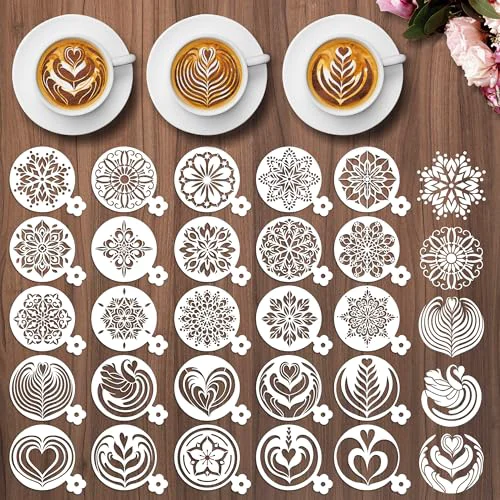 Crafted Mandala Cookie Coffee Stencils 25 Count Efficient