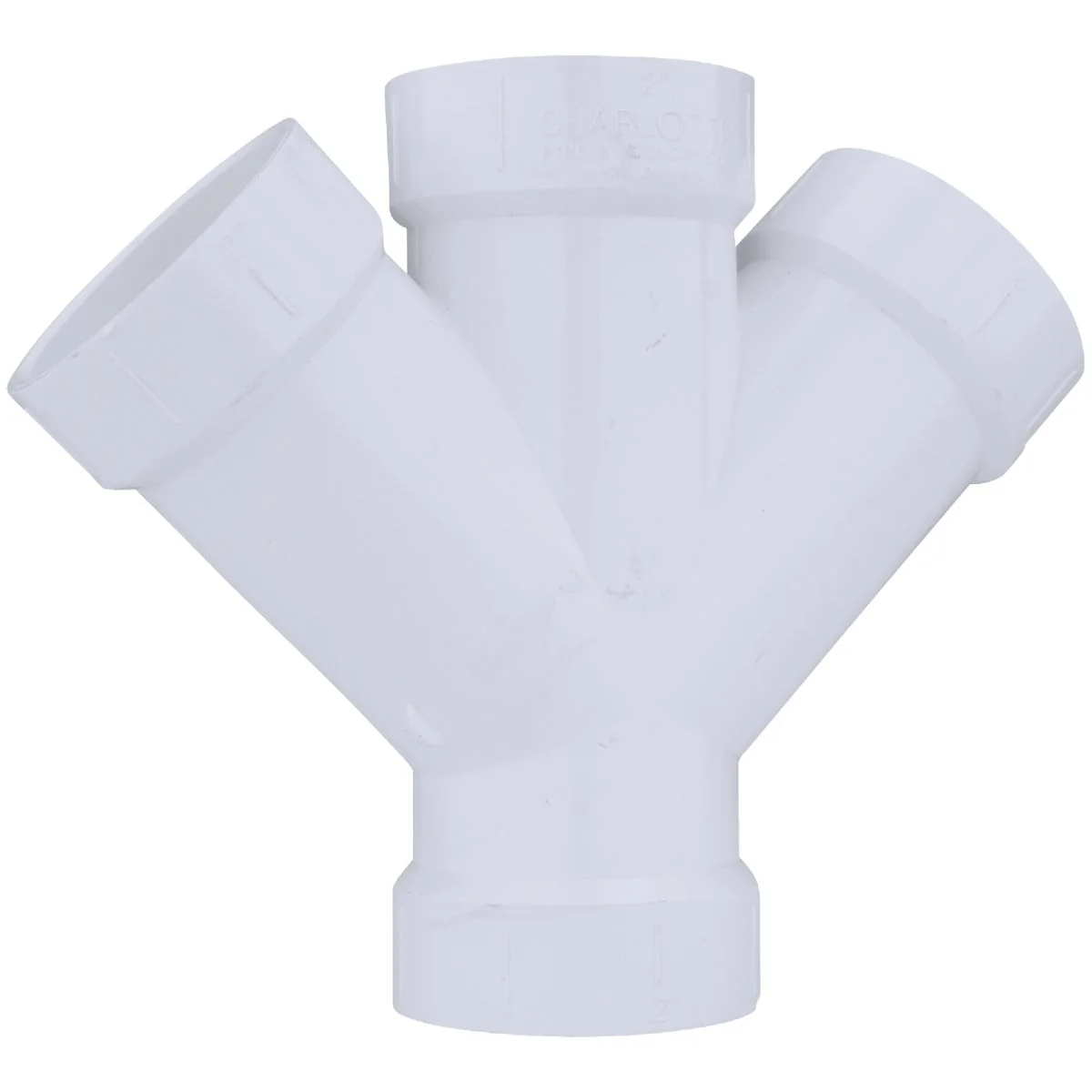 Efficient Charlotte Pipe 2 In. Schedule 40 DWV PVC Double Wye High-Grade