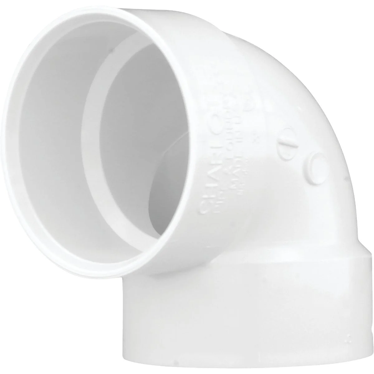 Lightweight Charlotte Pipe 3 In. Schedule 40 90 Deg. DWV PVC Vent Elbow 1 4 Bend Enhanced