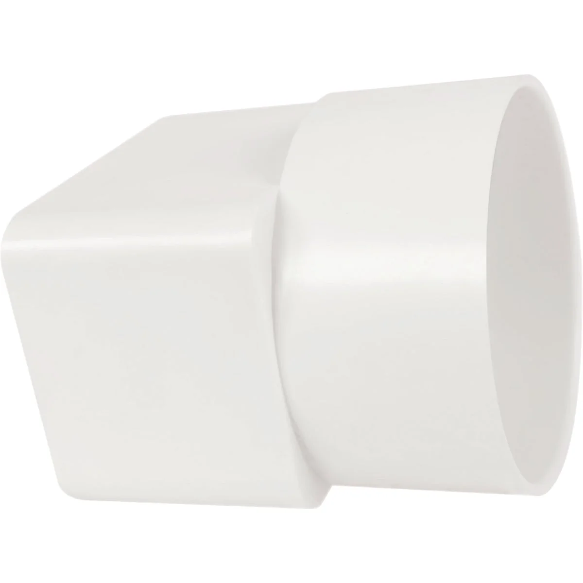 Secure IPEX Canplas 2 In. x 3 In. x 3 In. White Styrene Downspout Adapter Natural