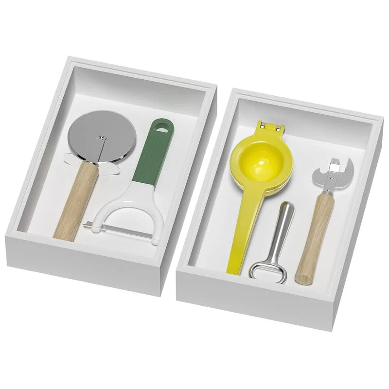 Safe Bamboo Kitchen Drawer Organizer 2 Count Relaxed