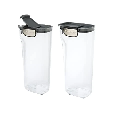 Next-Generation International ProKeeper Clear Plastic Airtight Food Baker’s Kitchen Storage Organization Container Canister Set with Magnetic Accessories 2 Count Smart
