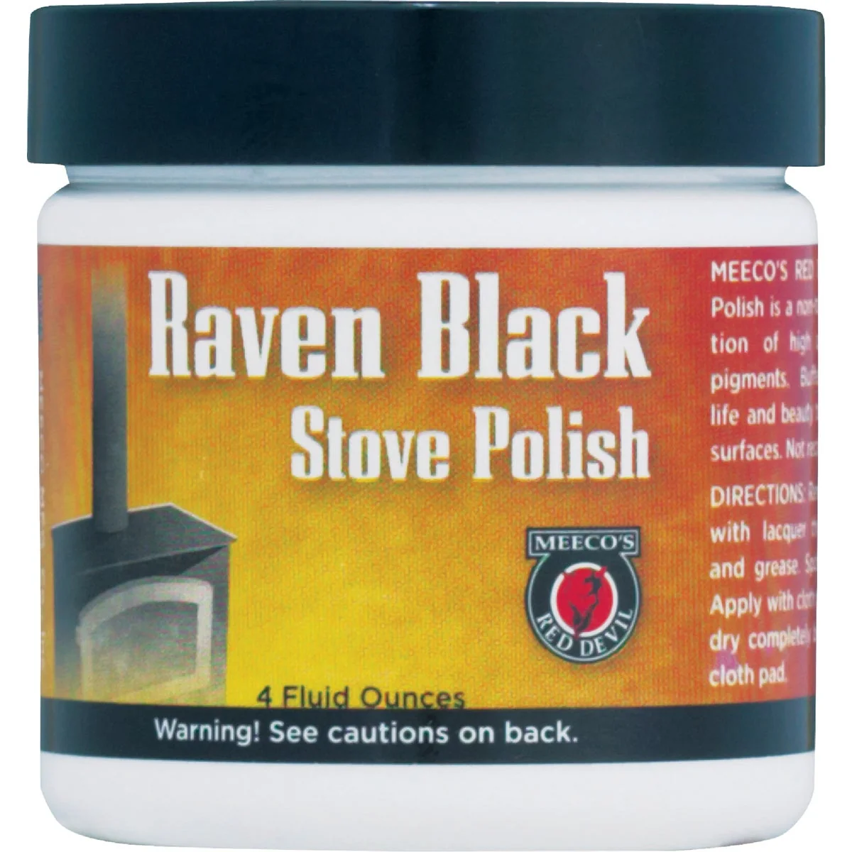Excellent Meeco’s Red Devil 4 Oz. Paste Black Stove Polish High-Quality