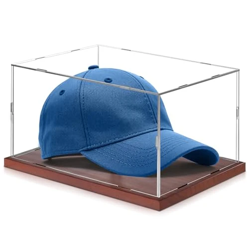 Environmentally Friendly Acrylic Baseball Hat Display Case Solid Wood Base Cap Shaper Dependable