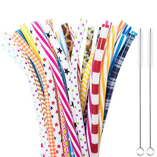 Original 50 Pack Bent Reusable Straws Minimalist