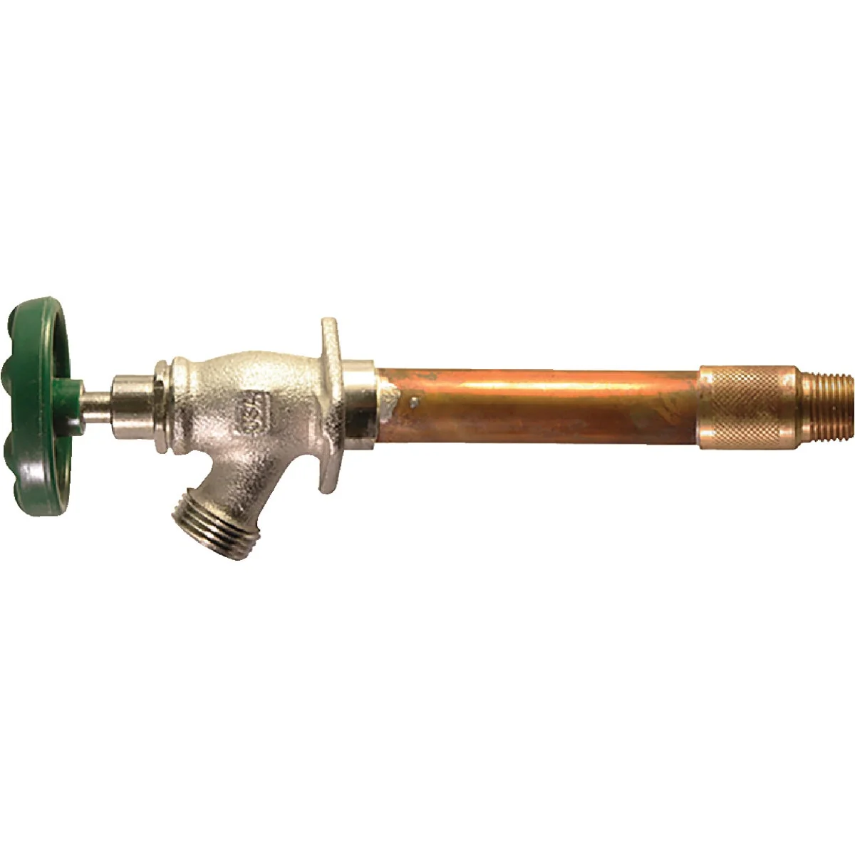 Quality Arrowhead Brass 1 2 In. Copper SWT or 1 2 In. MIP x 8 In. Standard Frost Wall Hydrant Clean