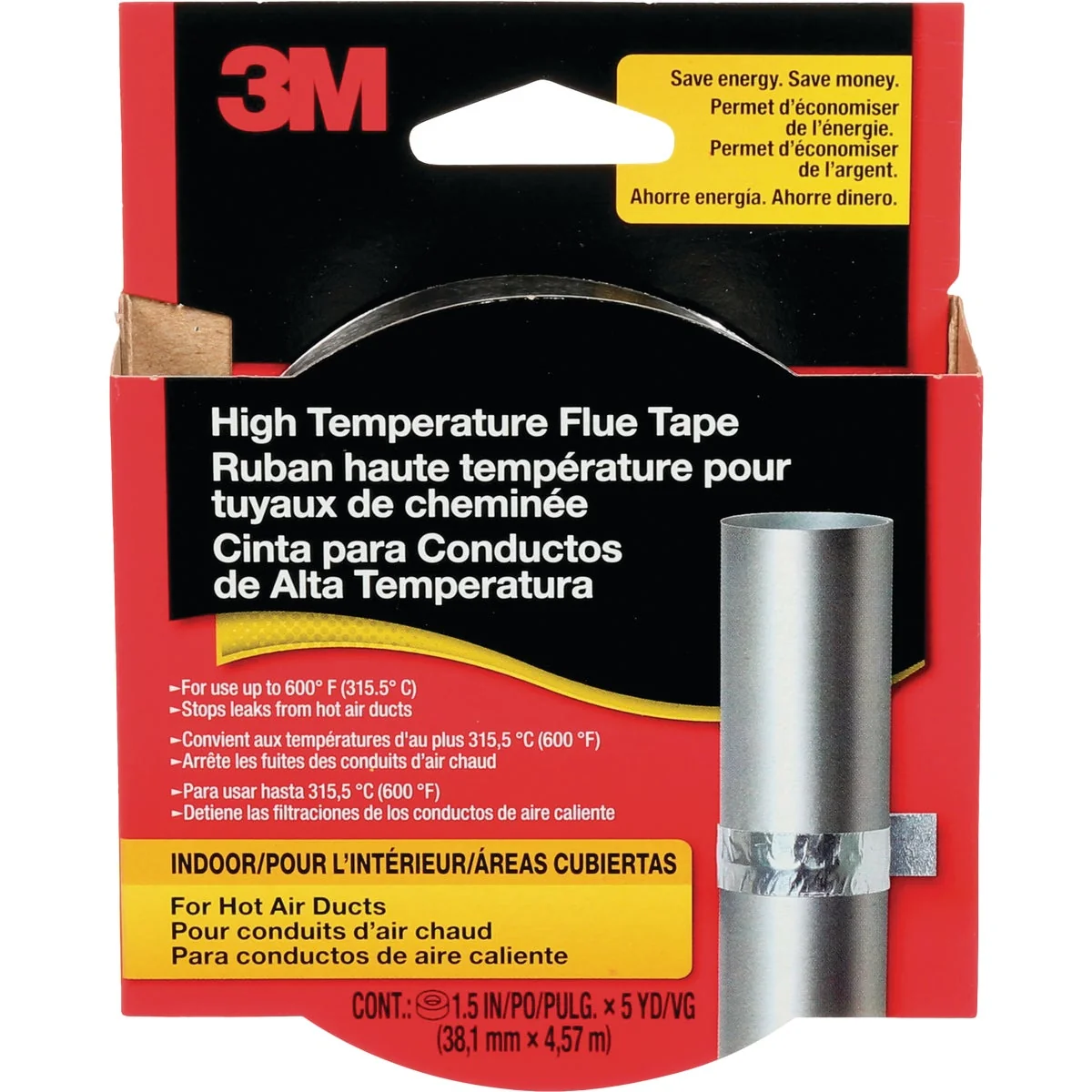 Responsible 3M Scotch 1-1 2 In. x 15 Ft. High-Temperature Flue Tape Silver Exclusive