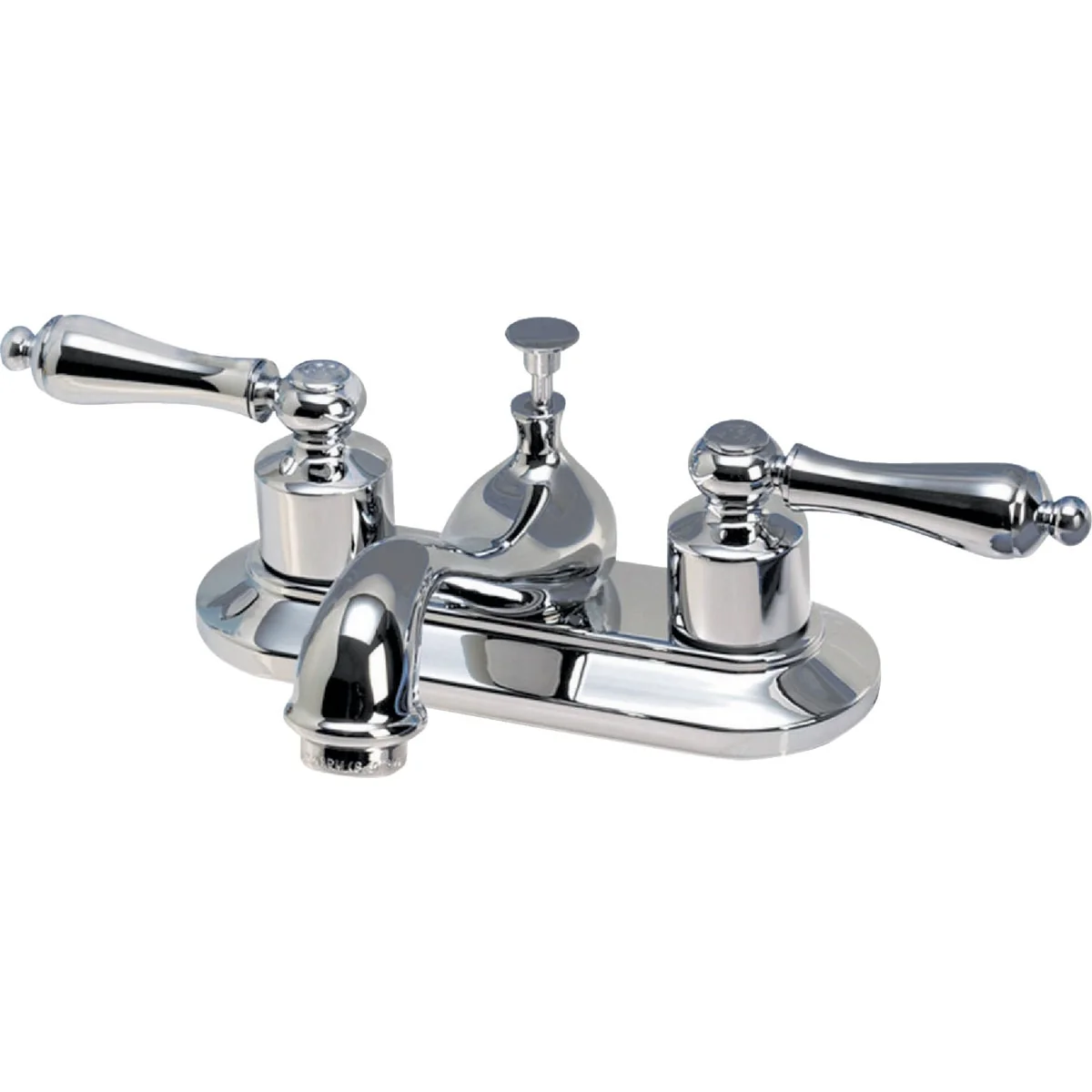 Versatile Home Impressions Chrome 2-Handle Lever 4 In. Centerset Bathroom Faucet with Pop-Up Exceptional