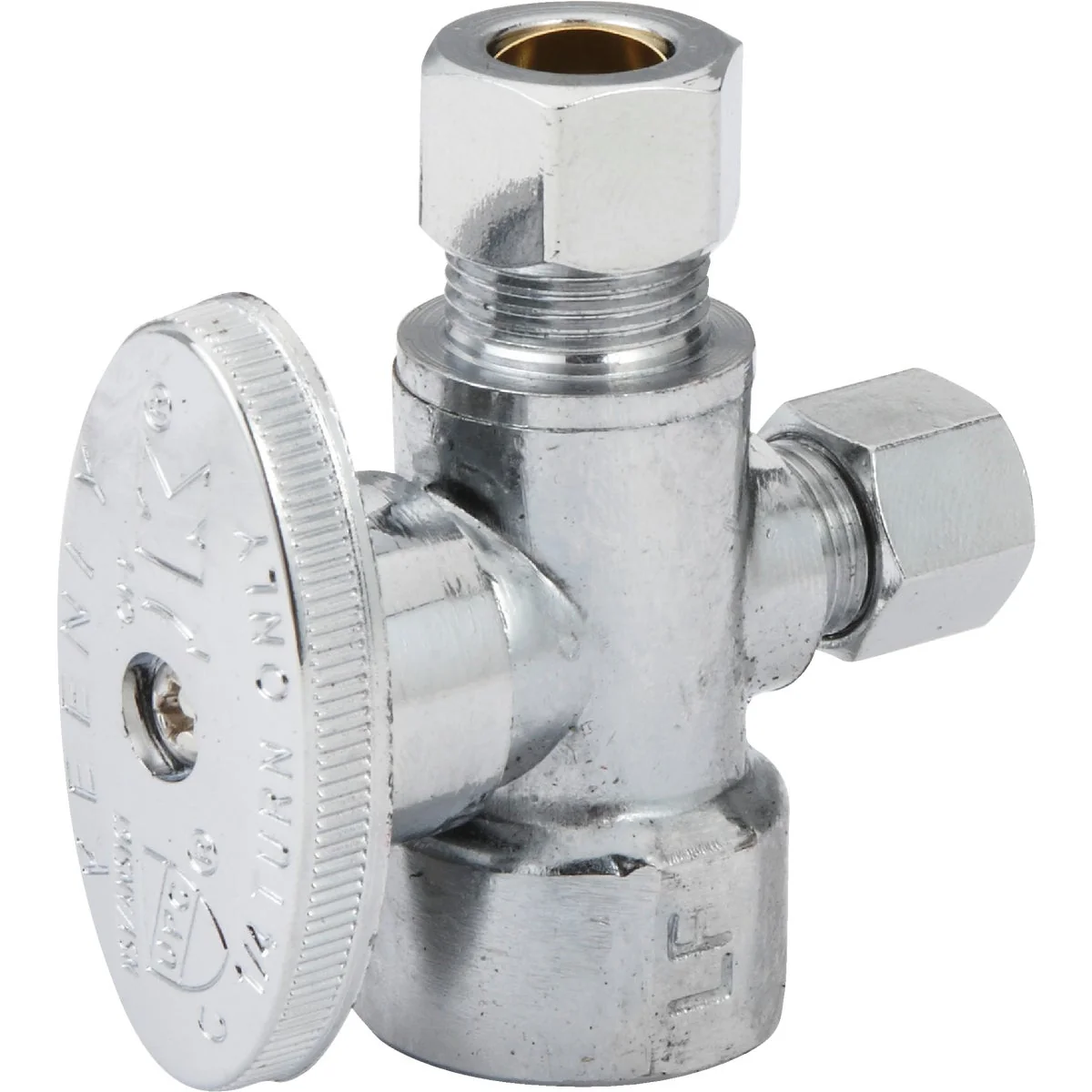 Selected Do it 1 2 In. FIP x 3 8 In. OD x 1 4 In. OD Quarter Turn Angle Valve Genuine