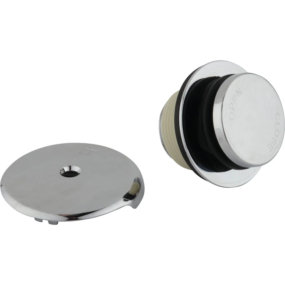 Professional Do it Foot Lok Stop Polished Chrome Bath Drain Trim Kit Certified