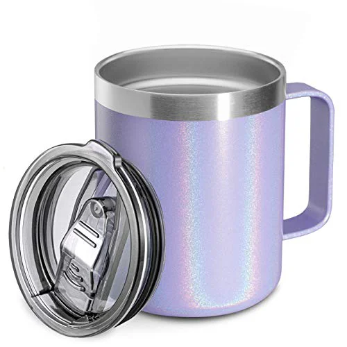 Sustainable 12 oz Insulated Travel Coffee Mug with Handle Modern