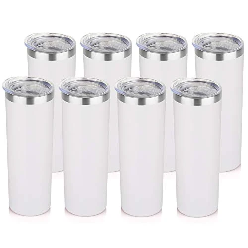 World-Class 20 oz Skinny Tumblers Bulk Set 8 Count Proven