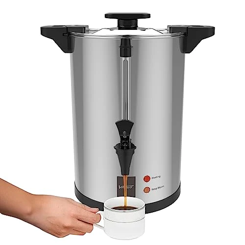 Natural Commercial Stainless Steel Coffee Urn 110 Cup 16L Coffee Maker 110 Count Expertly Made
