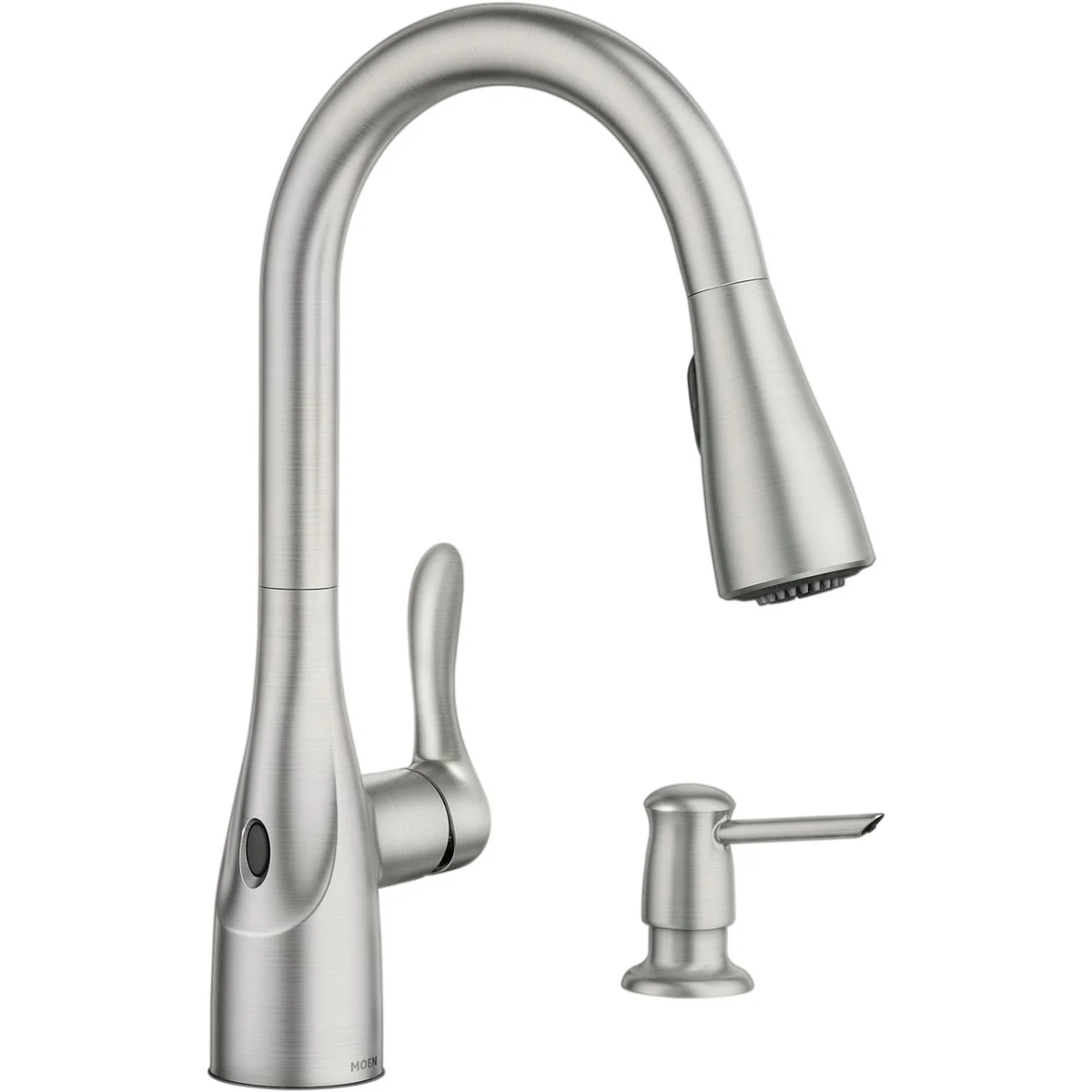 High-Grade Moen Arlo Single Handle Lever Pulldown Kitchen Faucet with Touchless Activation Sensor Stainless Optimized