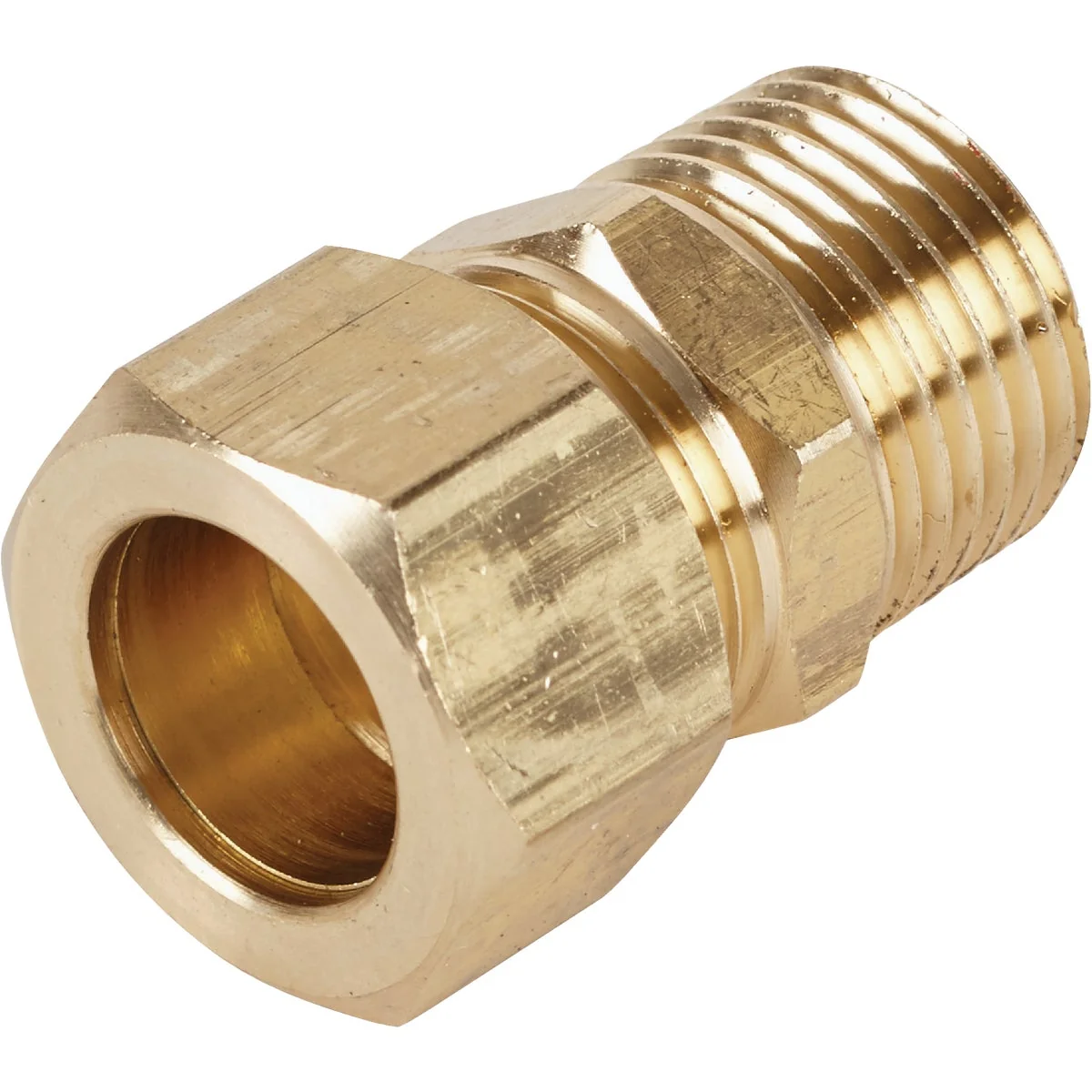 Expertly Made Do it 5 8 In. x 1 2 In. Brass Male Union Compression Adapter Natural