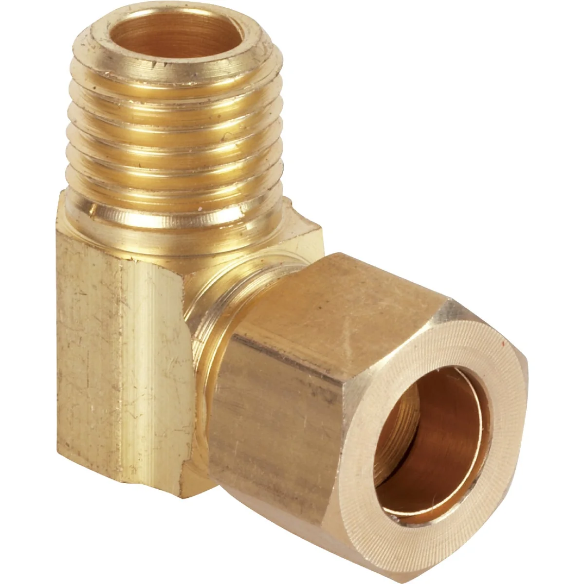 Eco-Friendly Do it 3 8 In. x 3 8 In. Male 90 Deg. Low Lead Compression Brass Elbow 1 4 Bend Clean