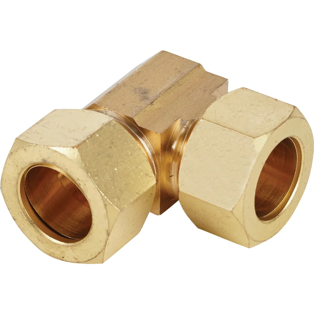 Solid Do it 5 8 In. 90 Deg. 2-Way Low Lead Compression Brass Elbow 1 4 Bend Selected