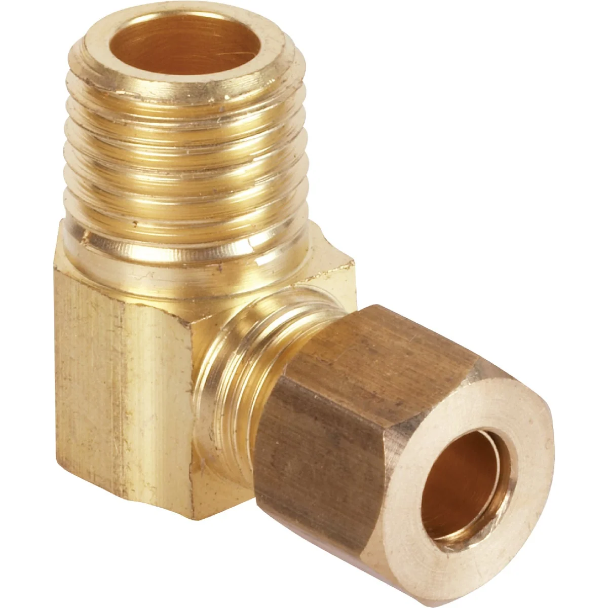 Outstanding Do it 1 4 In. x 1 4 In. Male 90 Deg. Low Lead Compression Brass Elbow 1 4 Bend Breathable