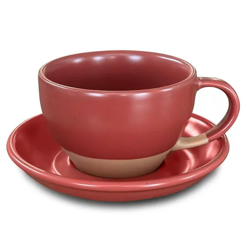 Expertly Made Ceramic Latte Art Mug With Saucer High-Quality