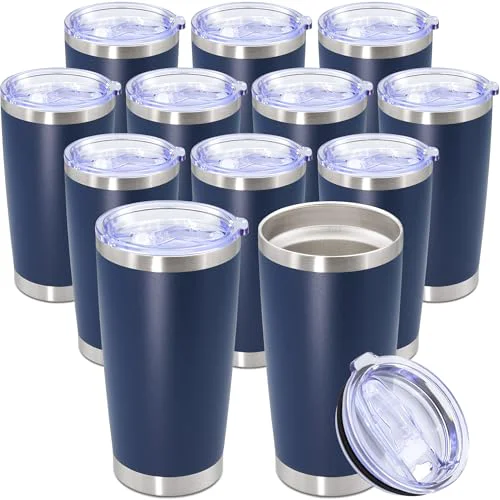 Premium 20oz Tumbler Stainless Steel Tumbler Coffee Tumbler with Lid Navy Excellent