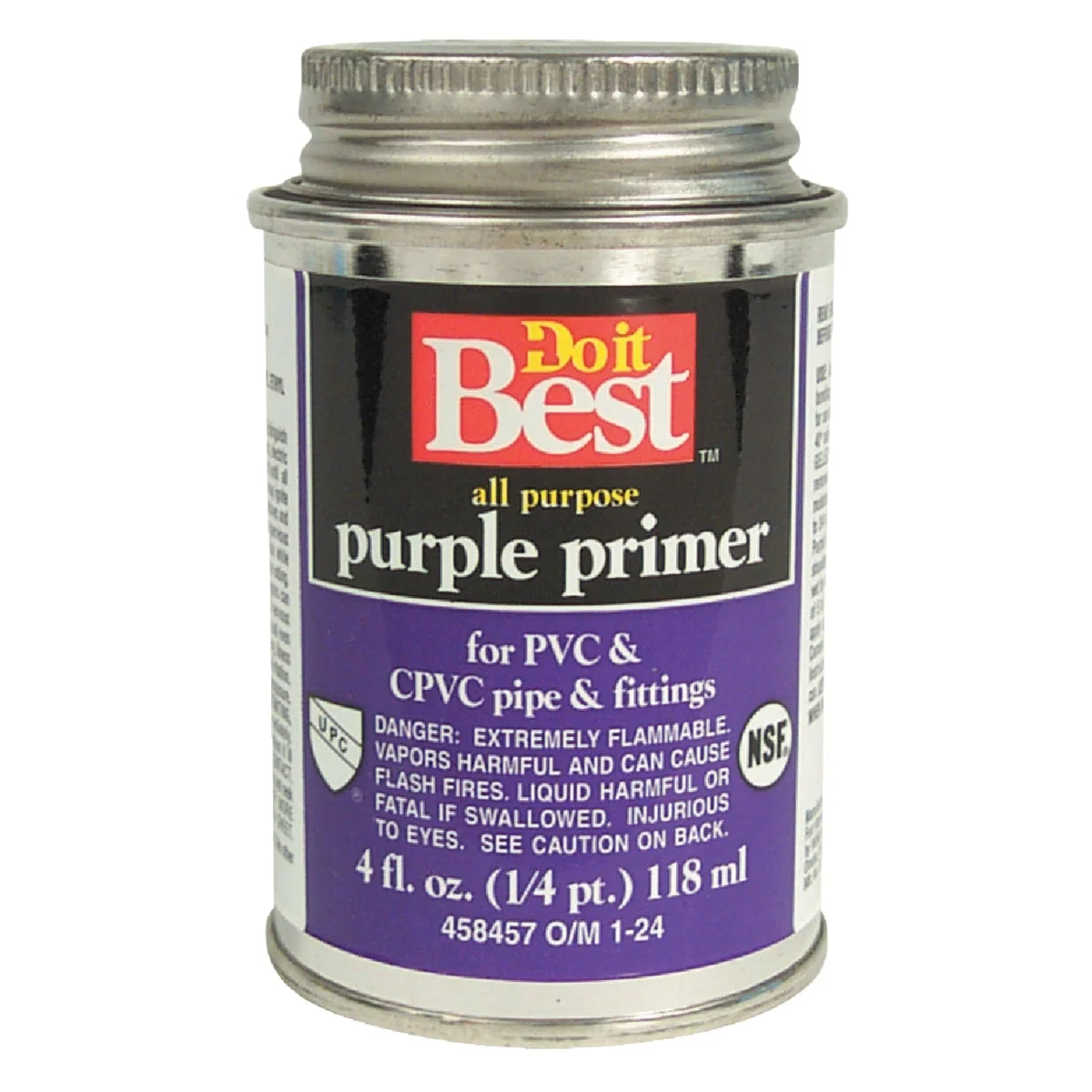 Casual Do it 4 Oz. Purple Pipe and Fitting Primer for PVC CPVC User-Friendly