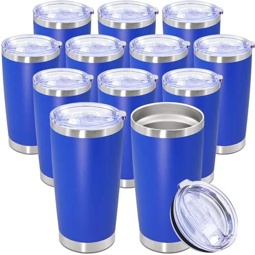 Smooth 20oz Tumbler Stainless Steel Tumbler Coffee Tumbler with Lid Dark Blue Authentic