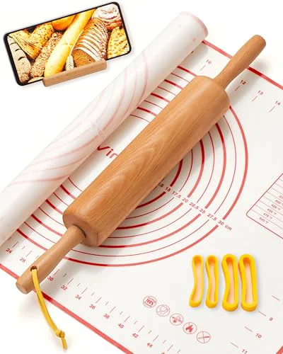 Crafted Classic Wood Rolling Pin Luxury