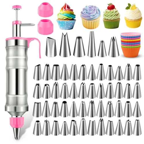 Luxury Dessert Decorating Syringe Set 66 Count Fine