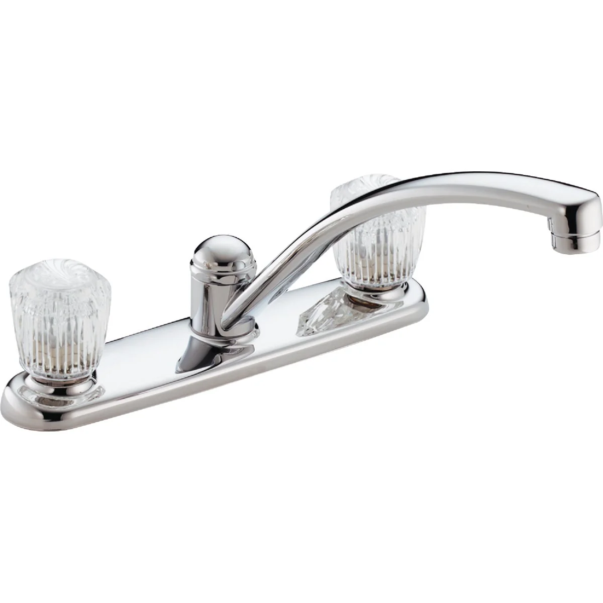 Next-Generation Delta Classic Series Dual Handle Knob Kitchen Faucet Chrome Exclusive