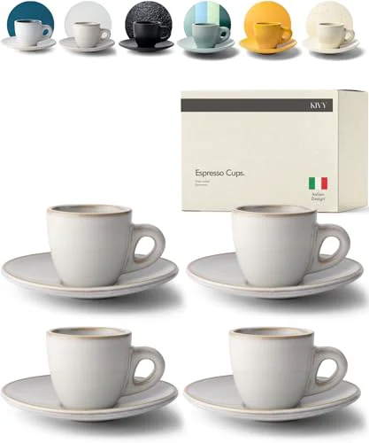 Enhanced Espresso Cups Set 4x 3oz 4 Count Functional