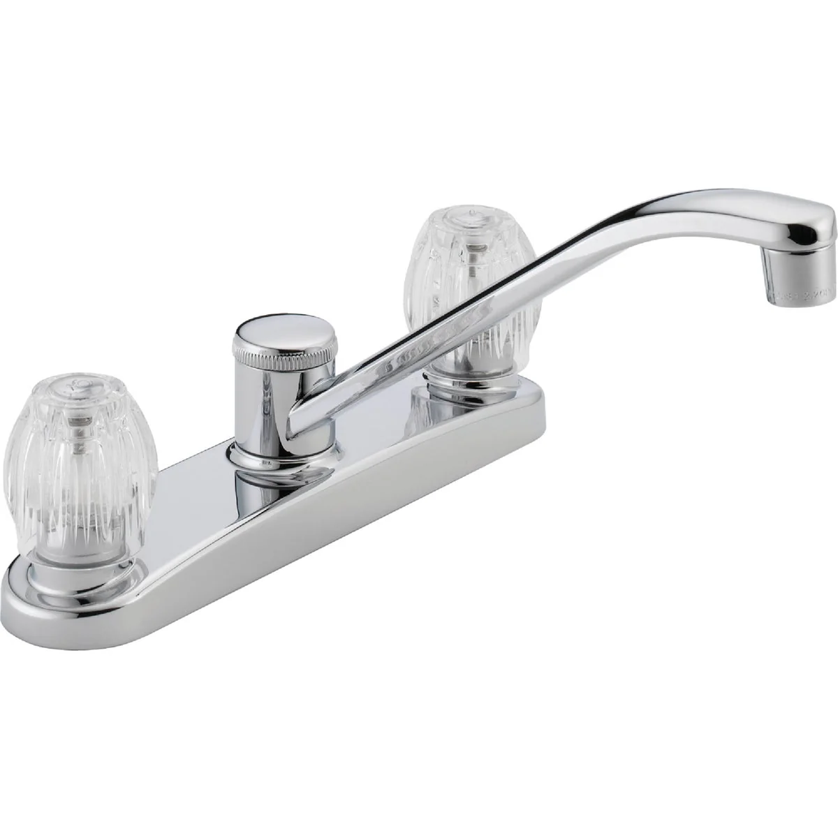 Dependable Peerless Dual Handle Knob Kitchen Faucet Chrome Refined